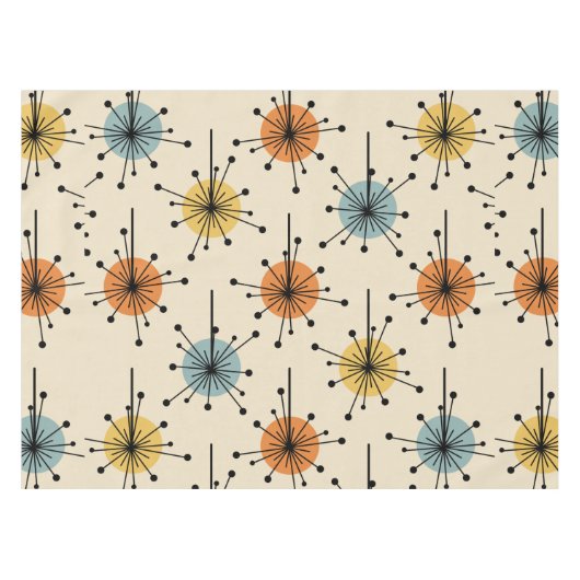 Nappe Spoutnik Starburst Fleurs Retro (Devant (Horizontal))