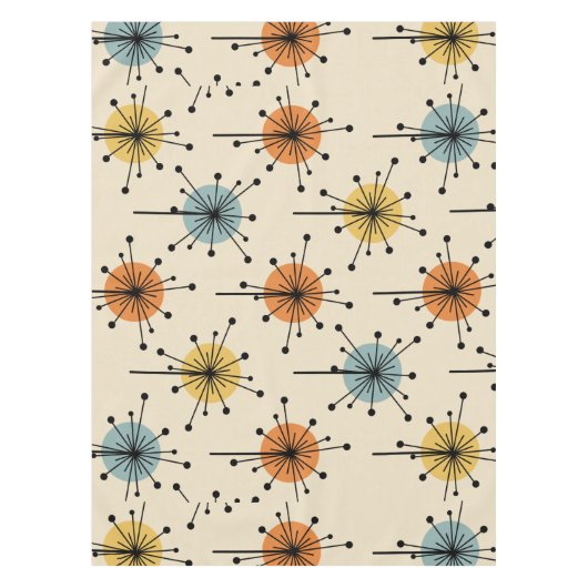 Nappe Spoutnik Starburst Fleurs Retro (Devant)