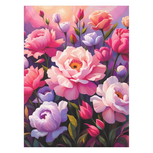 Nappe Spring Zen Sunrise Pink Blossom Garden  (Devant)