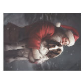 Nappe Springer Spaniel Père Noël Noël Festif (Devant (Horizontal))
