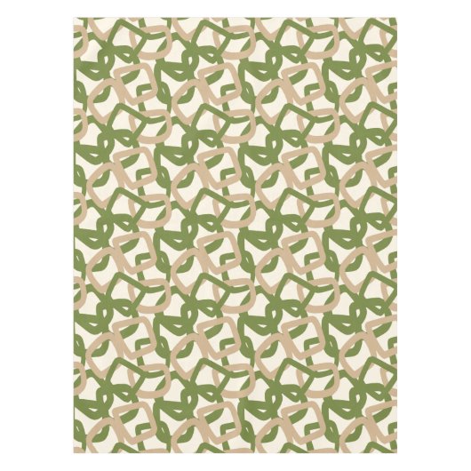 Nappe Square Tangle Olive Green Warm Taupe (Devant)