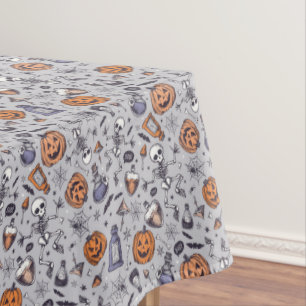 Nappe Squelette d'Halloween vintage et Motif de potions