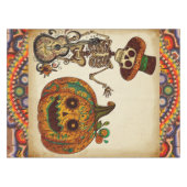 Nappe Squelette vintage/Jour Citrouille des morts (Devant (Horizontal))