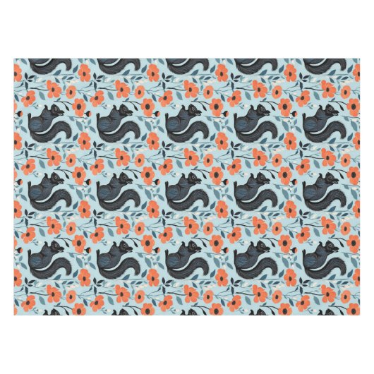Nappe Squirrel Spring Flowers Art  (Devant (Horizontal))