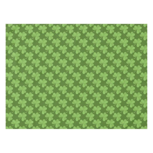 Nappe St Patrick Shamrock Clovers Green Motif Irlande (Devant (Horizontal))