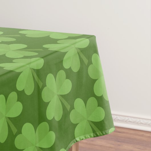 Nappe St Patrick Shamrock Clovers Green Motif Irlande (In Situ)