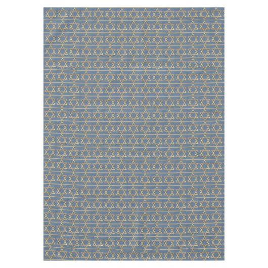 Nappe Star or de David Motif sur Blue (Devant)