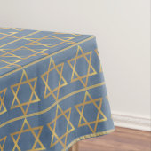 Nappe Star or de David Motif sur Blue (In Situ)