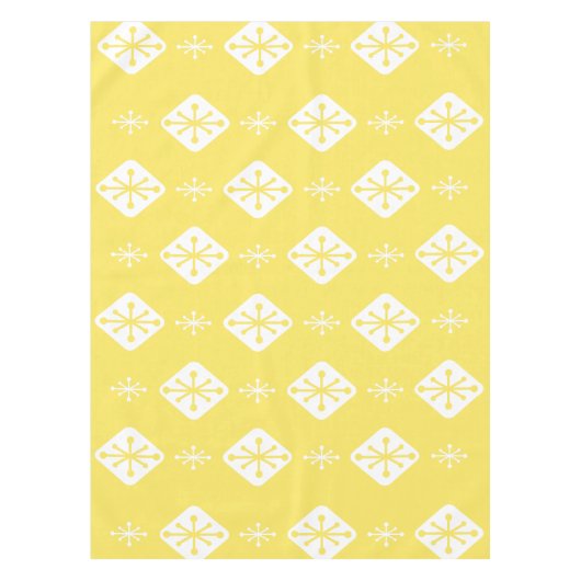 Nappe Starburts du milieu du siècle Diamants Jaune (Devant)
