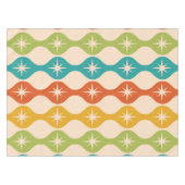 Nappe Starburts rétro du milieu du siècle sur un motif o (Devant (Horizontal))