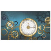 Nappe Steampunk Arrière - plan turquoise avec Gears (Devant (Horizontal))