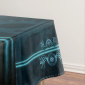 Nappe Steampunk, bleu glacé sur les cogs turquoises, Mon (In Situ)