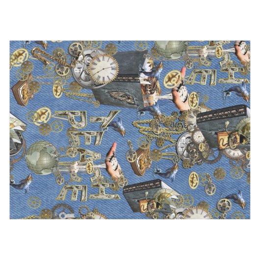 Nappe Steampunk sur Blue Denim (Devant (Horizontal))