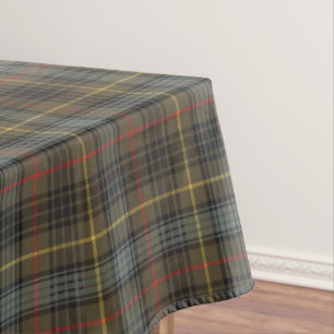 Nappe Stewart Chasse Patiné Tartan Plaid Motif