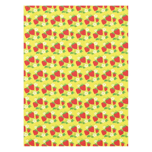 Nappe Strawberry and Flower Yellow Pattern (Devant)