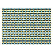 Nappe Striped Blue Yellow Stars Pattern Design  (Devant (Horizontal))