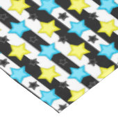 Nappe Striped Blue Yellow Stars Pattern Design  (Angle)