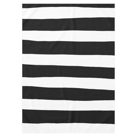 Nappe Stripes inégales - Noir et blanc (Devant)