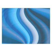 Nappe Stripes Simple and Elegant Blue Abstract Waves | (Devant (Horizontal))