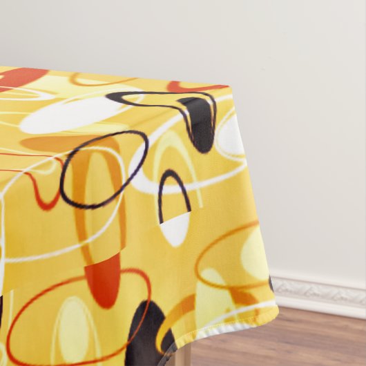 Nappe Style abstrait jaune et noir moderne (In Situ)