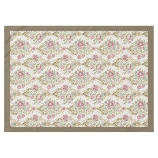 Nappe Style ancien Victorian Ornate Floral Détails (Devant (Horizontal))