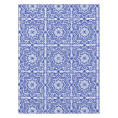 Nappe Style azulejo en céramique craquée bleue Azulejo V (Devant)