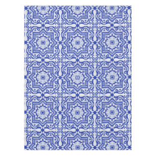 Nappe Style azulejo en céramique craquée bleue Azulejo V