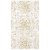 Nappe Style Boho Blanc Or Mandala Floral (Devant)