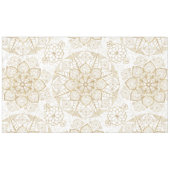 Nappe Style Boho Blanc Or Mandala Floral (Devant (Horizontal))