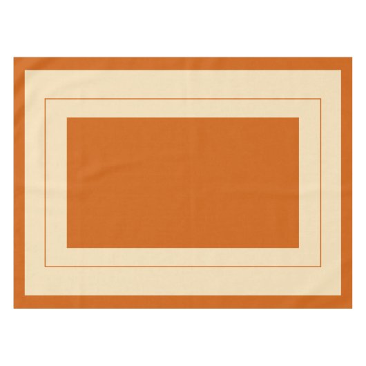 Nappe Style campagnard, orange brûlé, coton neutre (Devant (Horizontal))