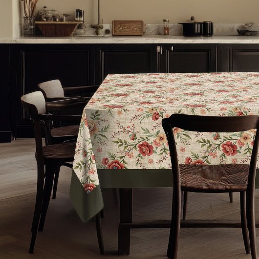 Nappe Style chalet intemporel Faded Floral Elégance