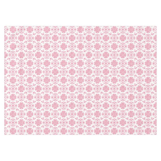 Nappe Style Damas rose et blanc Motif (Devant (Horizontal))