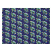 Nappe Style d'aquarelle sous-marine de tortue marine (Devant (Horizontal))