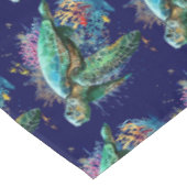 Nappe Style d'aquarelle sous-marine de tortue marine (Angle)