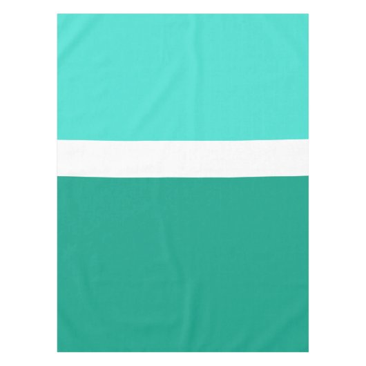 Nappe Style de bloc de couleur Turquoise blanc turquoise (Devant)