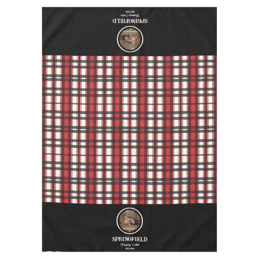 Nappe Style Foyer Rouge Personnalisé (Devant)