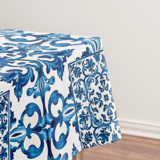 Nappe style italien, méditerranéen, mosaïque, bleu, (In Situ)