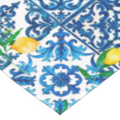 Nappe style italien, méditerranéen, mosaïque, bleu, citr (Angle)