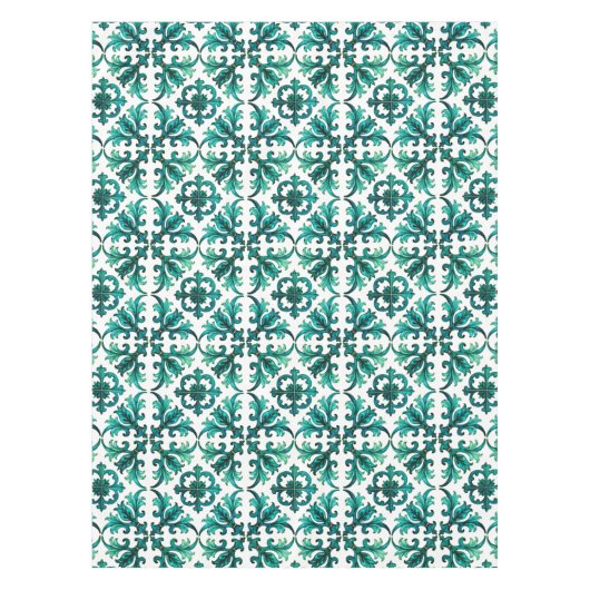 Nappe Style italien, mosaïque, vert (Devant)