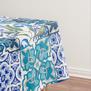 Nappe Style italien, tuiles bleues        
