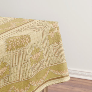Nappe Style Mission vintage Floral & Clé Motif Frieze