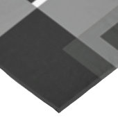 Nappe Style Mondrial Motif noir blanc gris géométrique (Angle)