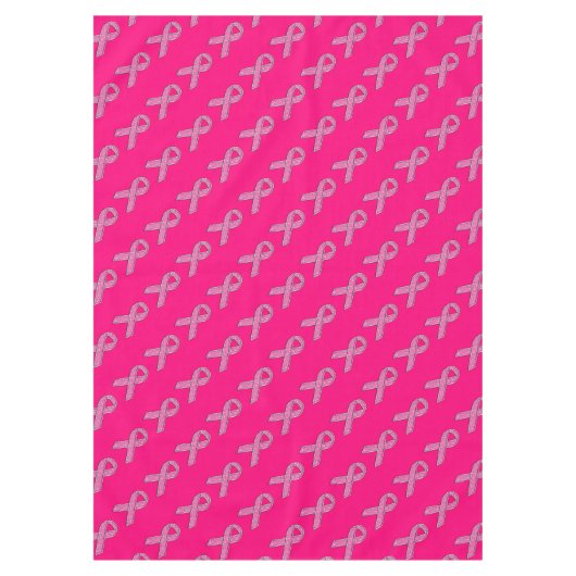 Nappe Style Pailleté Ruban Rose de Sensibilisation Fuchs (Devant)
