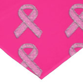 Nappe Style Pailleté Ruban Rose de Sensibilisation Fuchs (Angle)