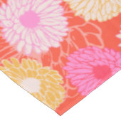 Nappe Style Retro Dahlia motifs floraux rouge rose (Angle)