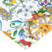Nappe style sicilien, art d'été, citrons (Angle)