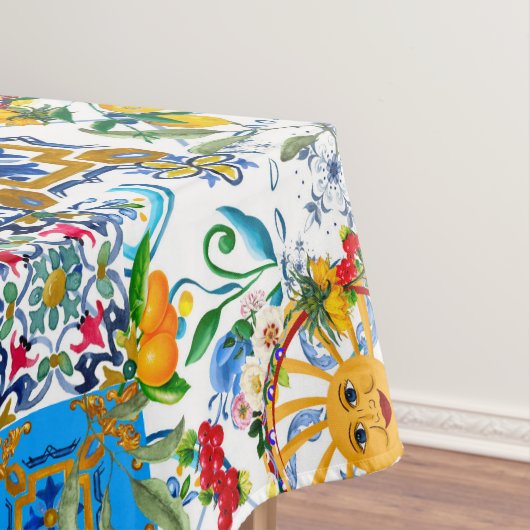 Nappe style sicilien, art d'été, citrons (In Situ)