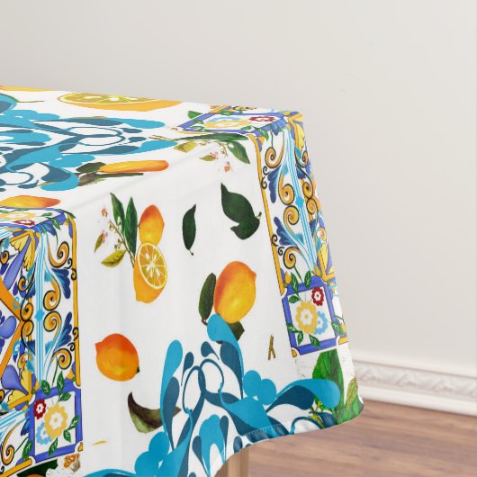 Nappe style sicilien, majolica, citrons        (In Situ)
