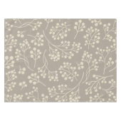 Nappe Style Taupe Floral Motif Moderne Ferme (Devant (Horizontal))