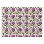 Nappe Stylized Purple Roses With Green Accents (Devant (Horizontal))